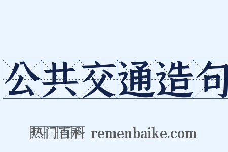 公共交通造句是什么意思的图片